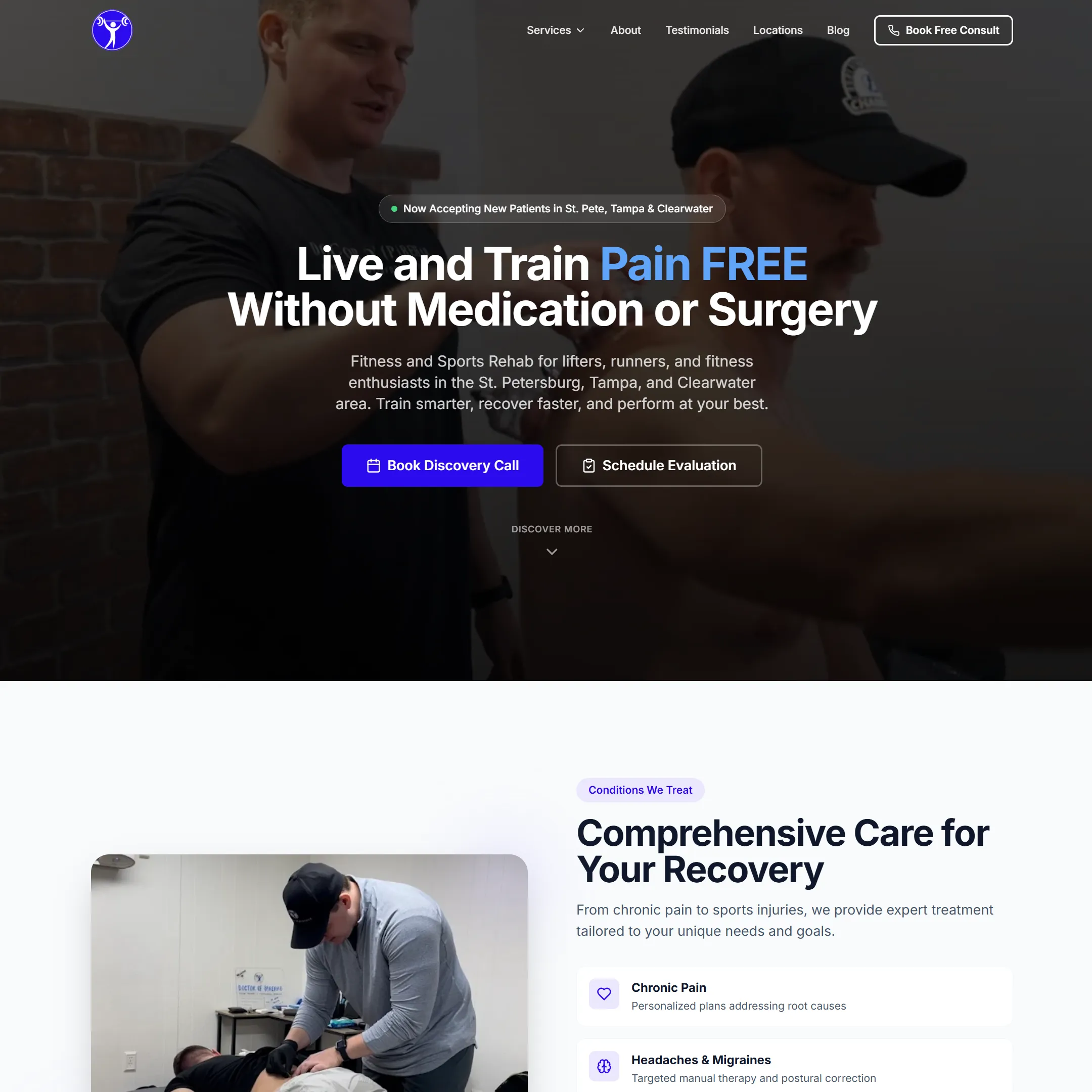 The Doctor of Prehab website — sports and lifting rehab clinic in St. Petersburg, FL