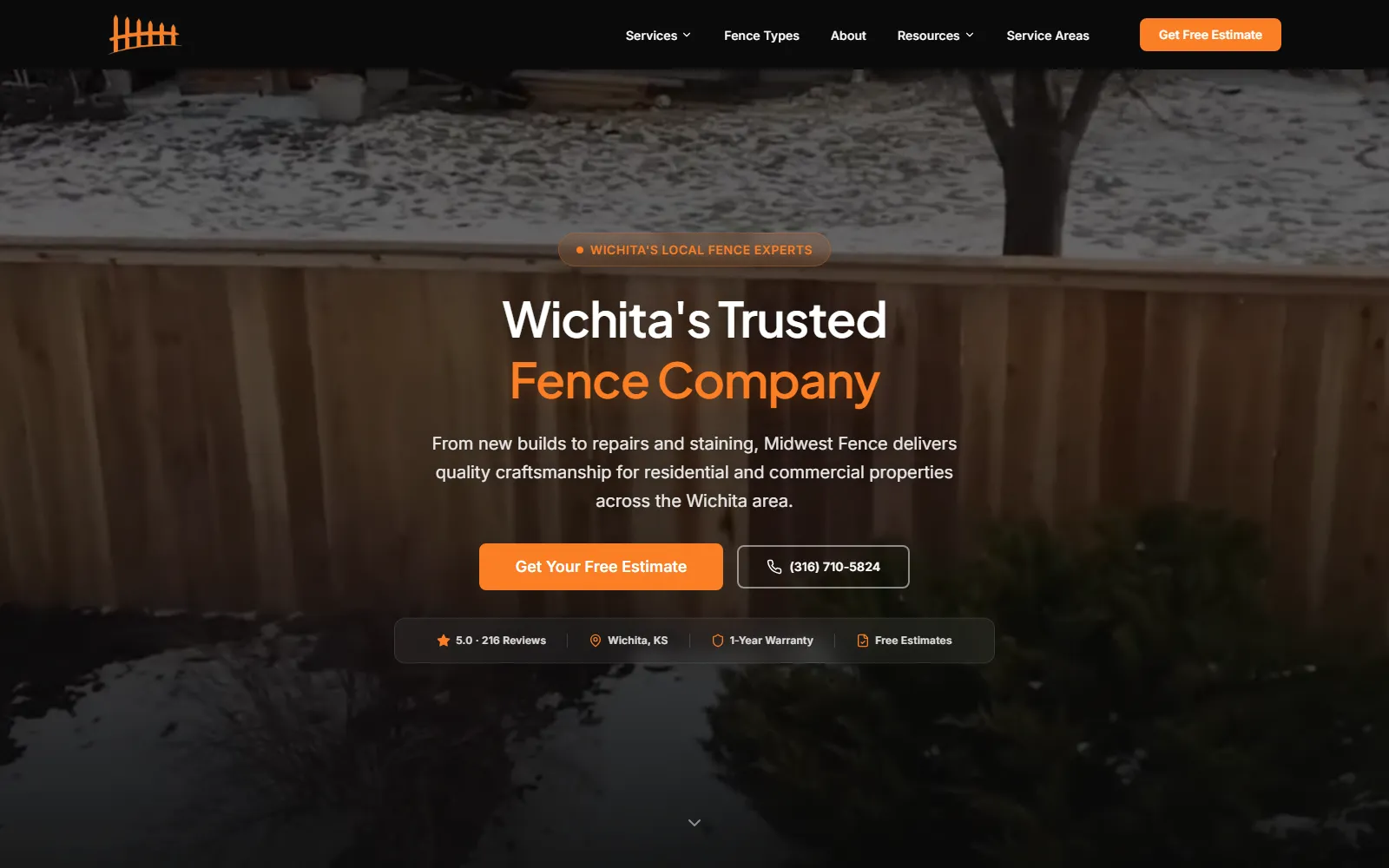 Midwest Fence ICT homepage — Wichita, KS fencing contractor